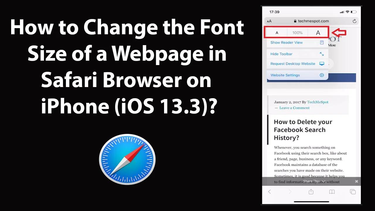 How to Change the Font Size of a Webpage in Safari Browser on iPhone ...